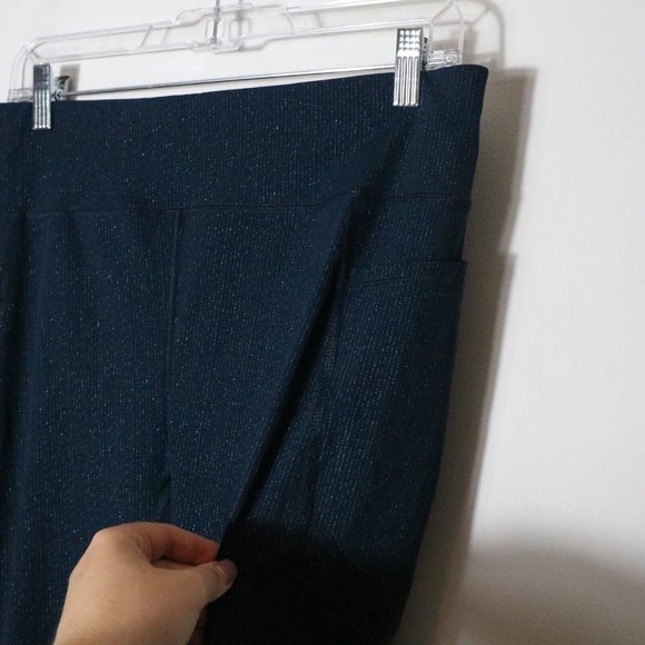 Sweaty Betty Womens Zero Gravity Legging Size XXL Glitter Blue Cropped High rise - Picture 4 of 8